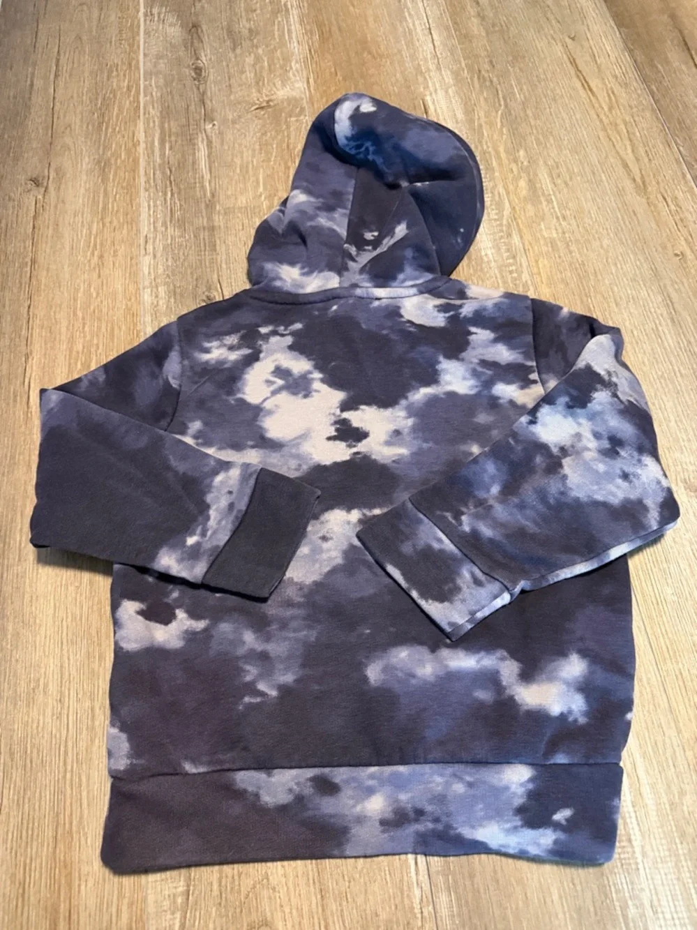 Old Navy Navy and White Tie-Dye Pullover Hoodie